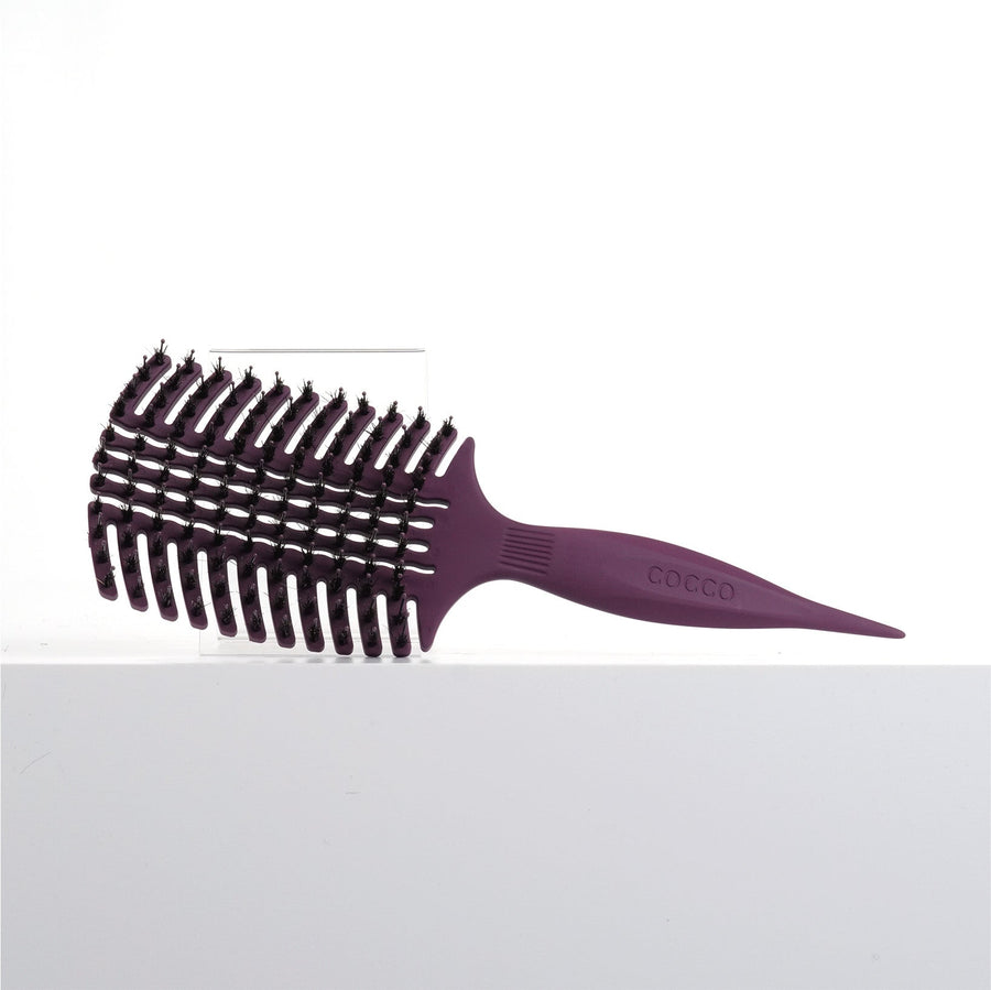 Cocco Aura Vent Boar Brush (Purple)